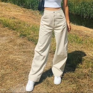 Uniqlo Wide Fit Twill Jersey Pants